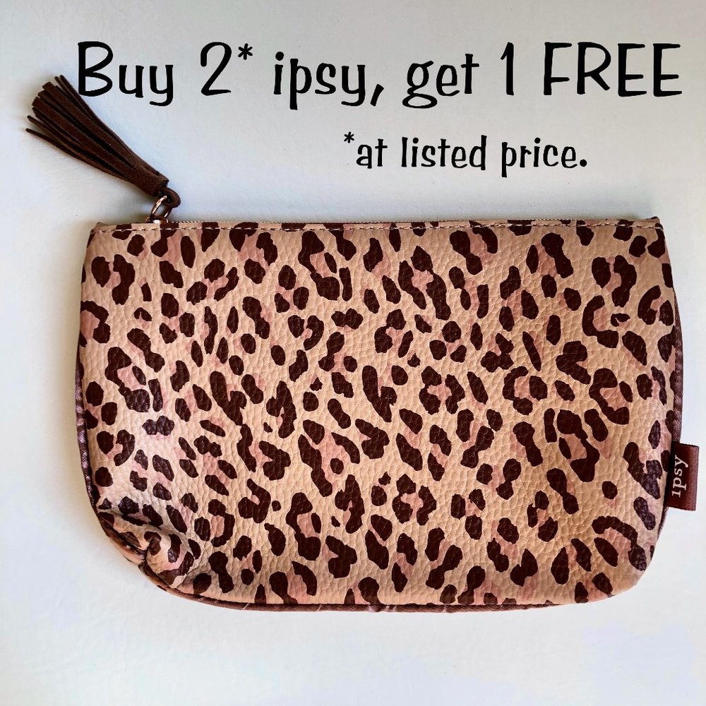 ipsy leopard bag NWOT